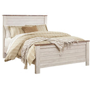Willowton Queen Panel Bed with Mirrored Dresser, Chest and Nightstand