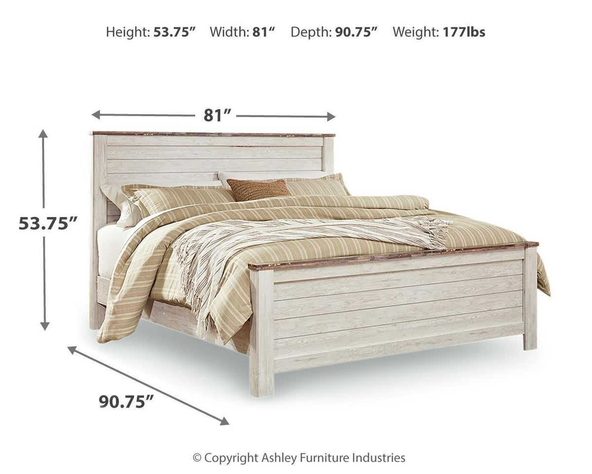 Willowton King Panel Bed