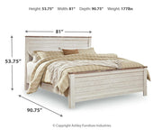Willowton King Panel Bed