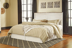 Willowton King/California King Panel Headboard Bed with Mirrored Dresser and Chest