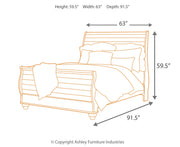 Willowton Queen Sleigh Bed