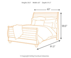 Willowton Queen Sleigh Bed