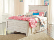 Willowton Full Panel Bed with 2 Storage Drawers