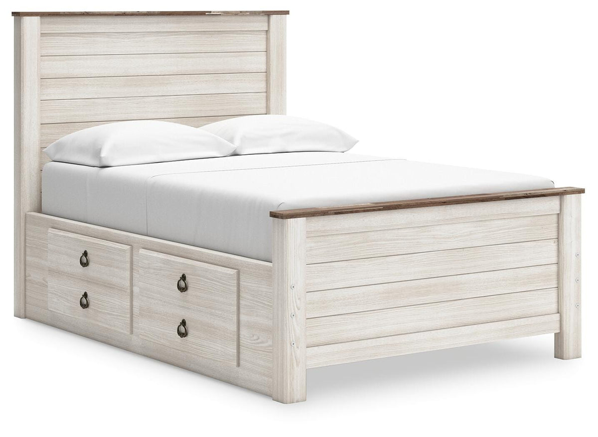 Willowton Full Panel Bed with 2 Storage Drawers