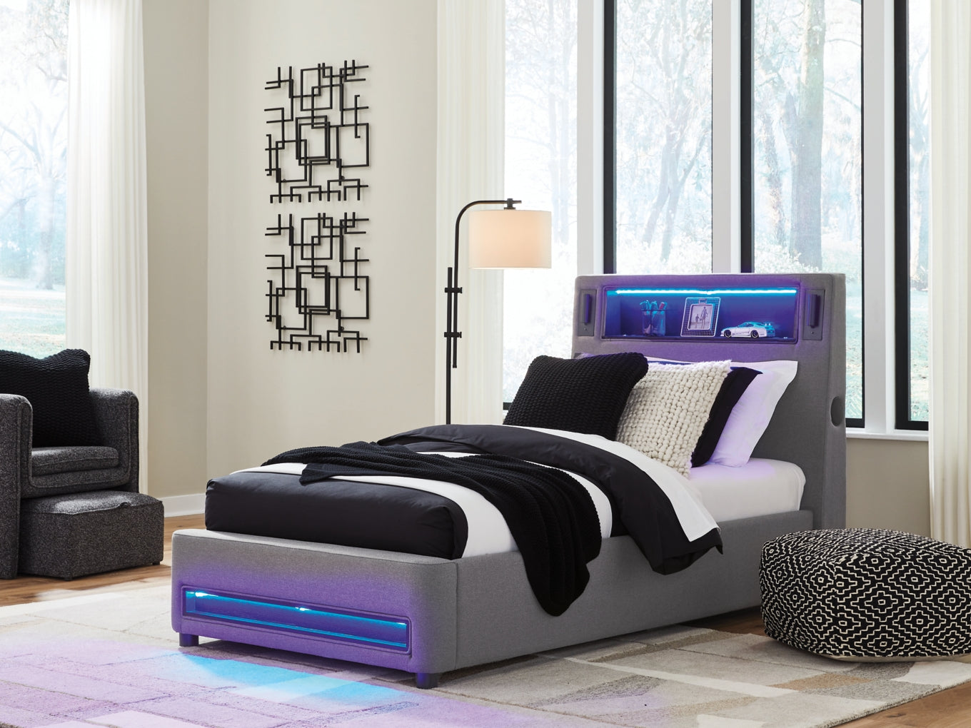 Cayberry Twin Upholstered Bed