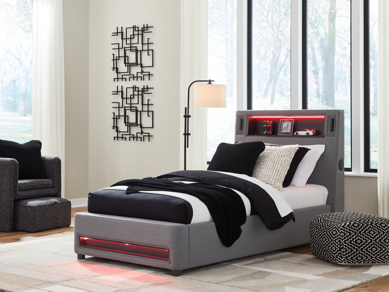 Cayberry Twin Upholstered Bed