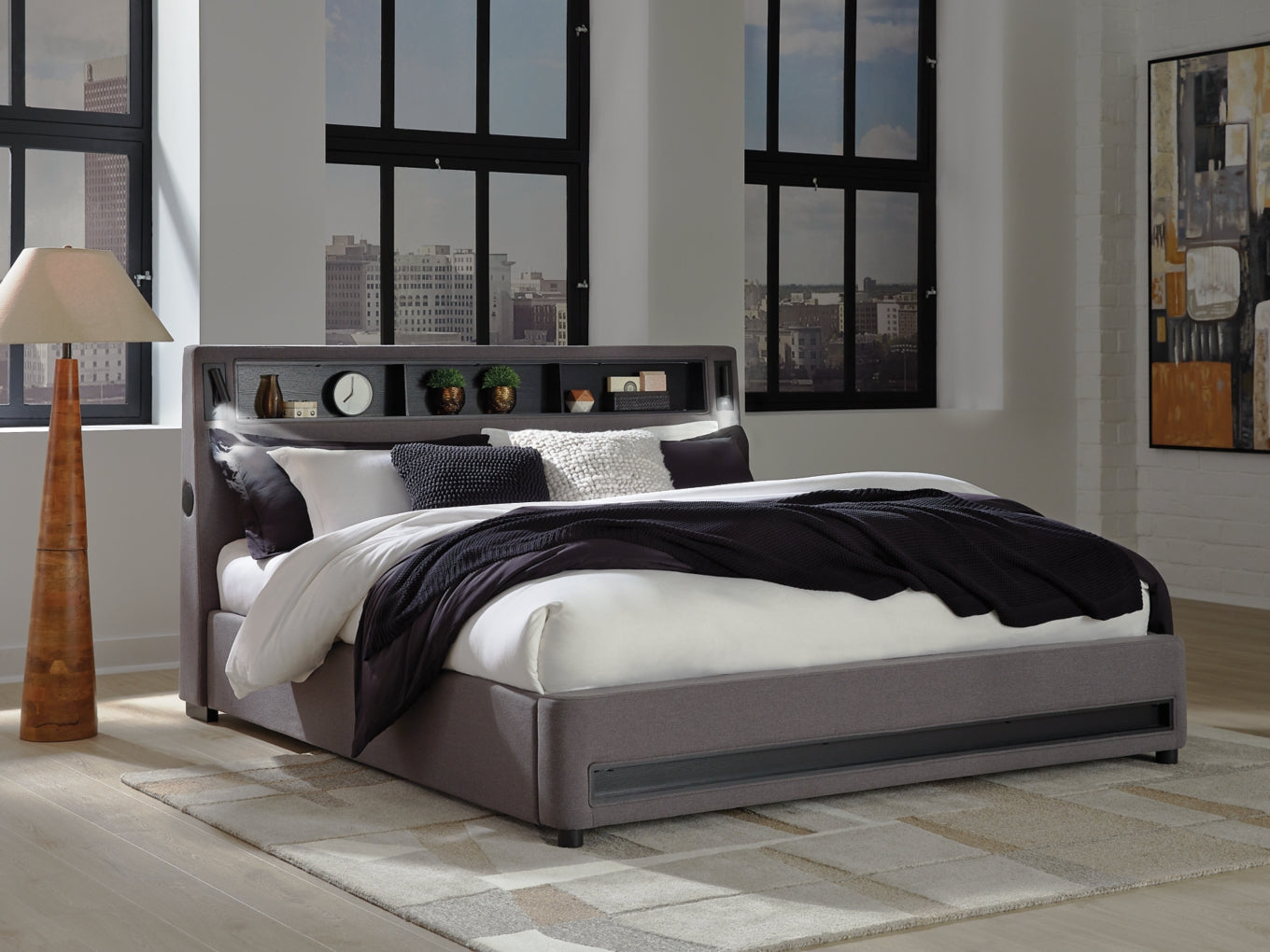 Cayberry King Upholstered Bed