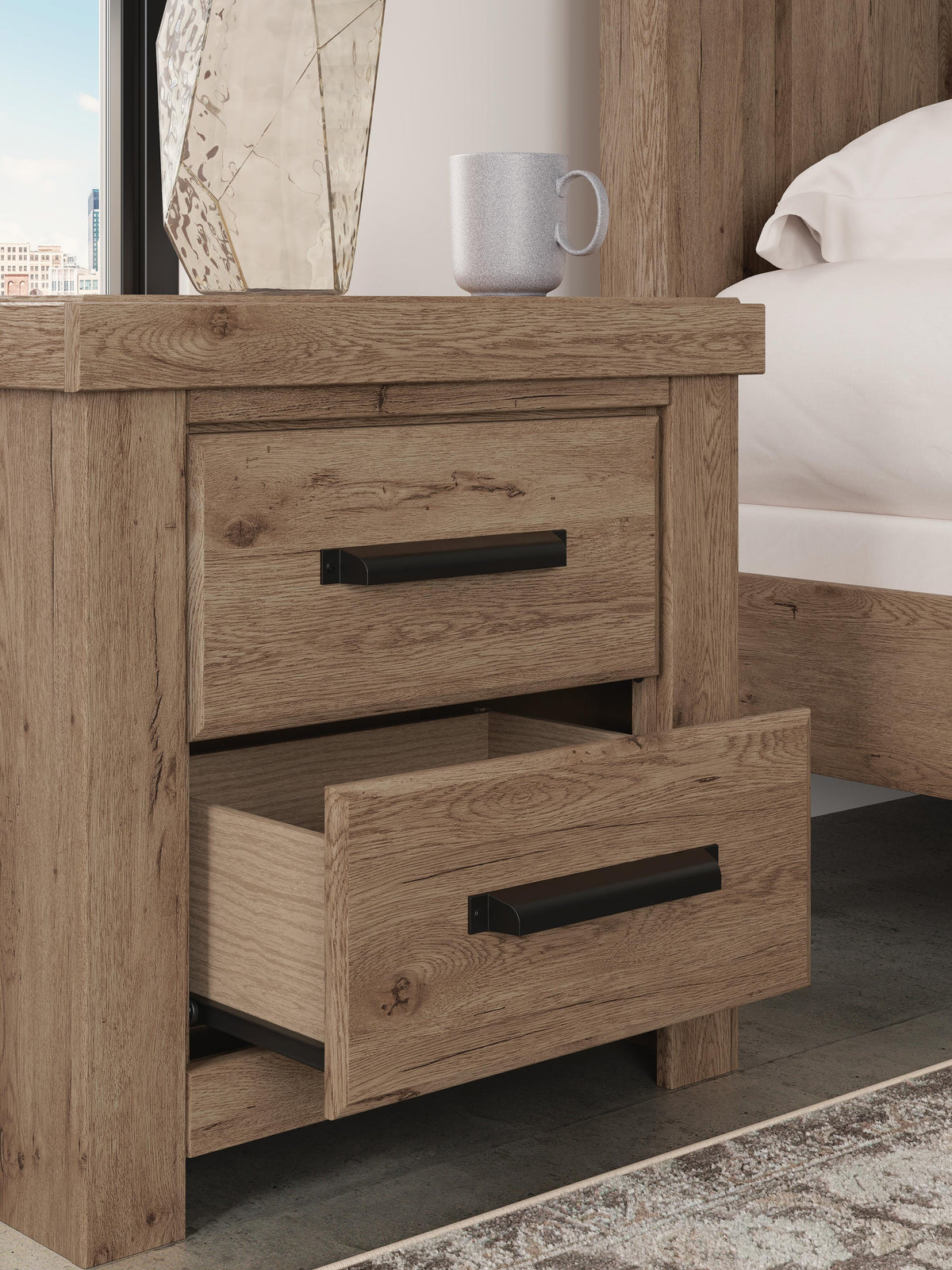 Garistyn Two Drawer Night Stand