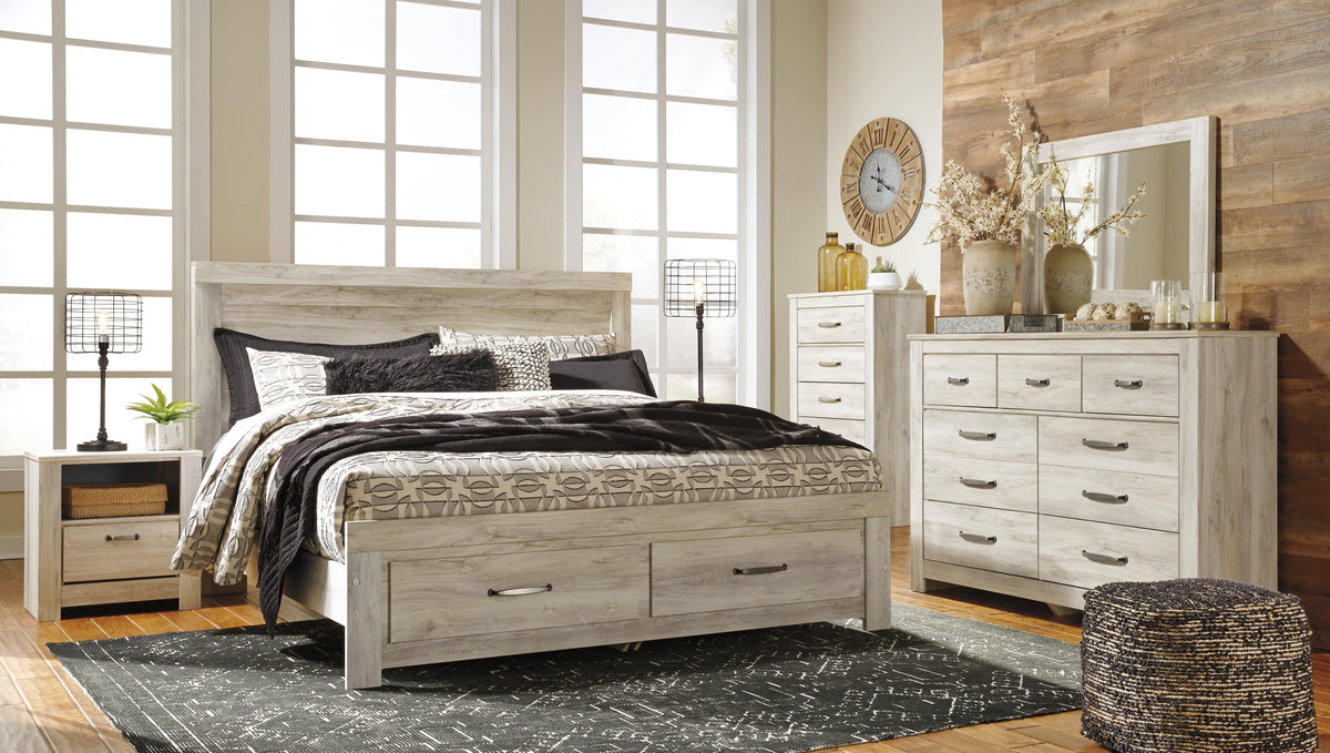 Bellaby King Platform Bed with 2 Storage Drawers
