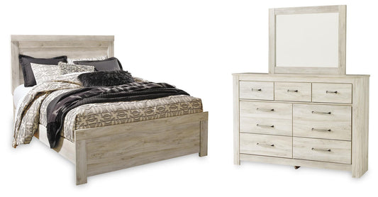 Bellaby Queen Panel Bed with Mirrored Dresser