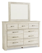 Bellaby Queen Panel Headboard Bed with Mirrored Dresser and Chest