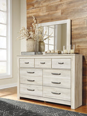 Bellaby Queen Panel Headboard Bed with Mirrored Dresser and Chest