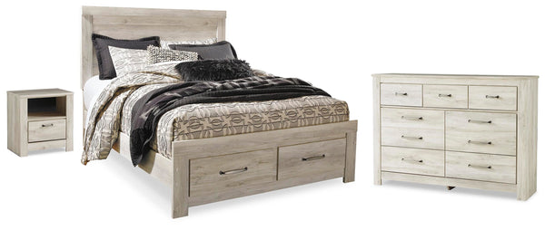 Bellaby Queen Panel Storage Bed, Dresser and Nightstand