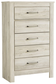 Bellaby King Panel Headboard Bed with Mirrored Dresser and Chest