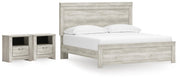 Bellaby King Panel Bed and 2 Nightstands