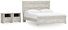 Bellaby King Panel Bed and 2 Nightstands