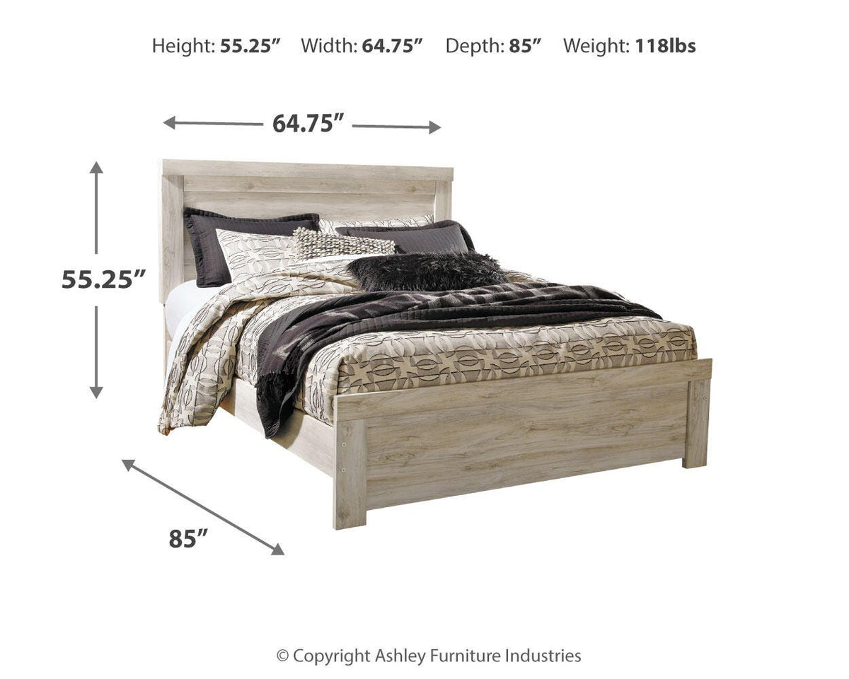 Bellaby Queen Panel Bed with Mirrored Dresser