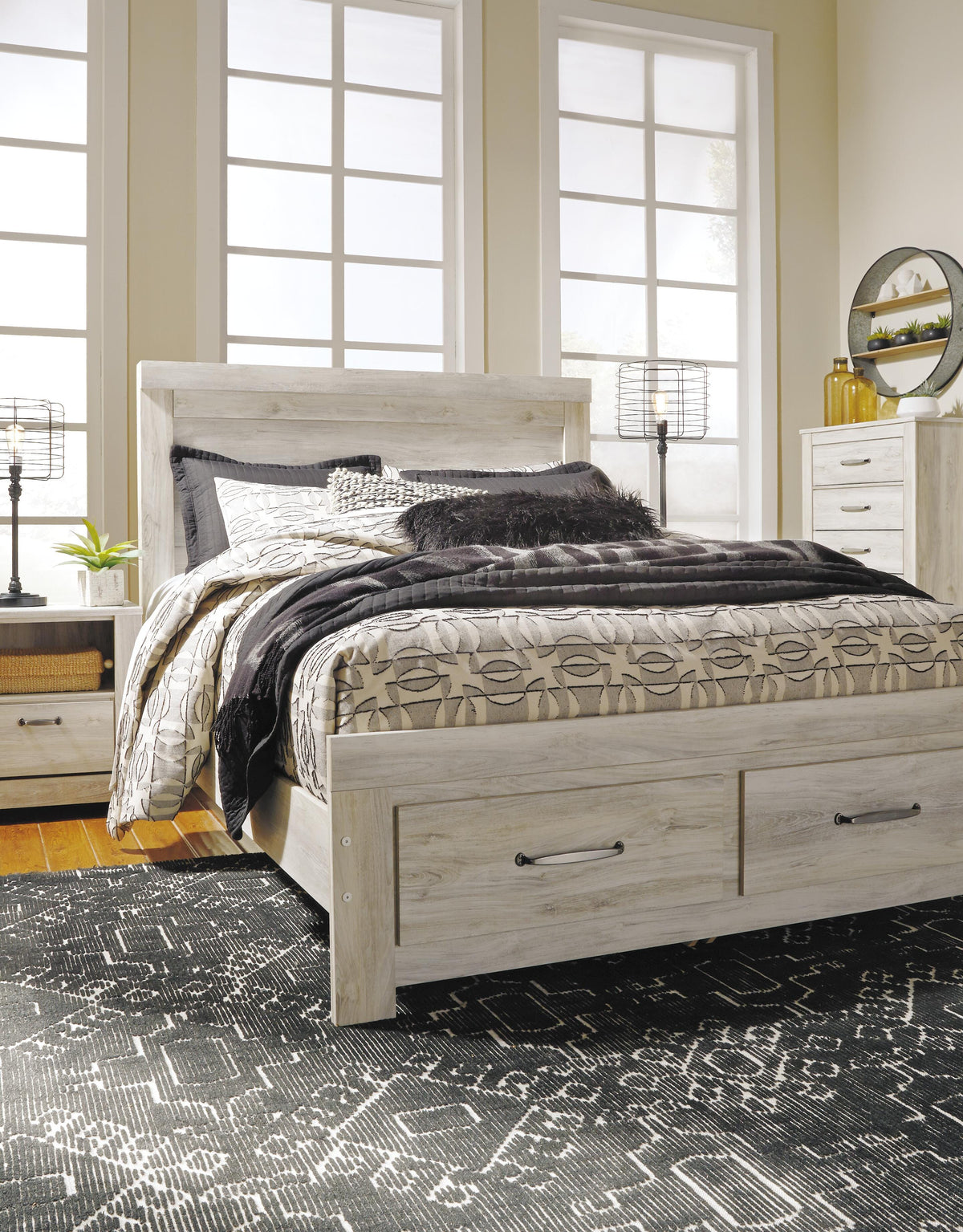 Bellaby Queen Platform Bed with 2 Storage Drawers