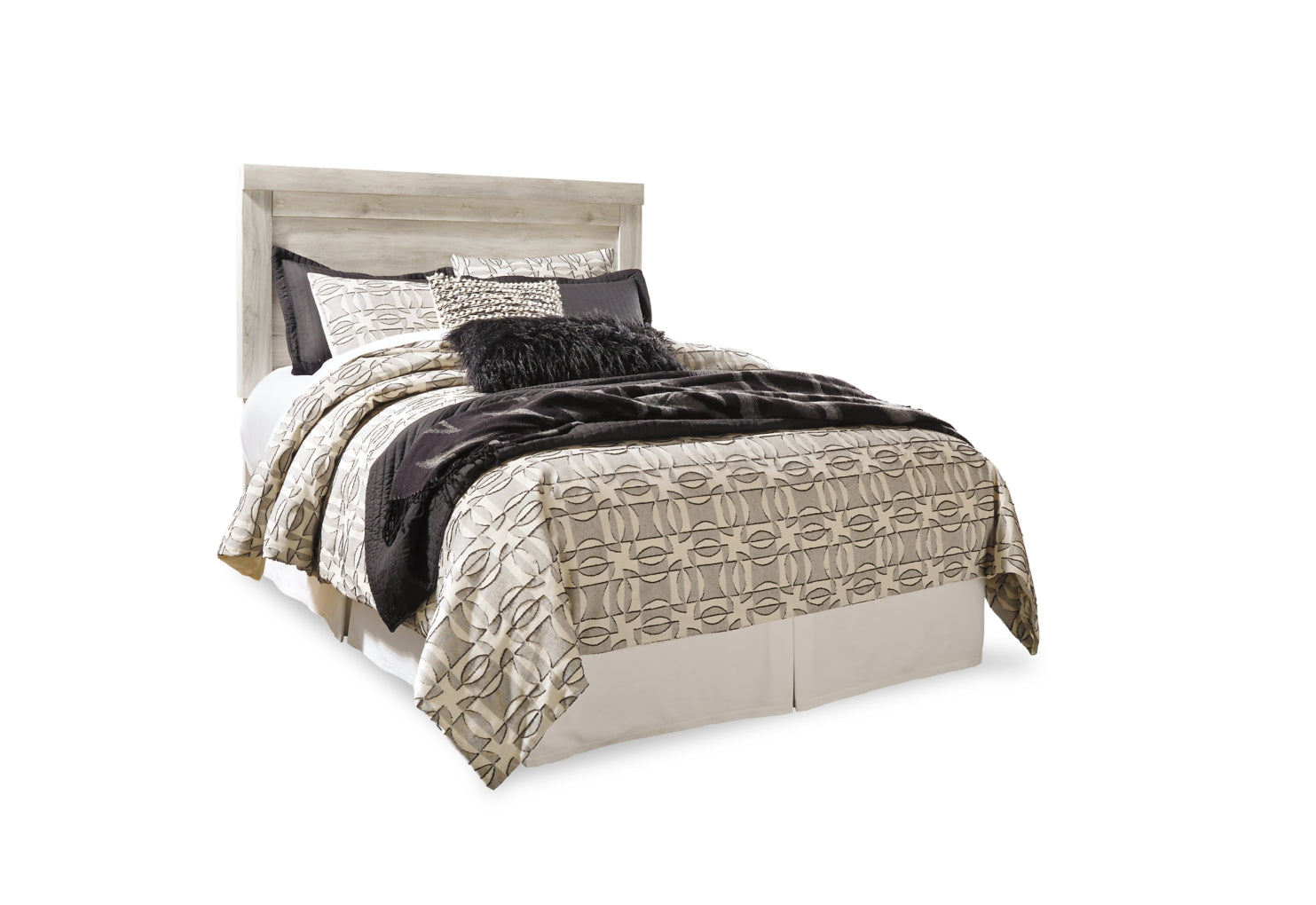 Bellaby Queen Panel Headboard Bed with Mirrored Dresser