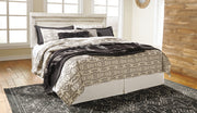 Bellaby King Panel Headboard Bed with Mirrored Dresser and Chest