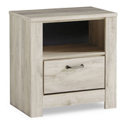 Bellaby Queen Platform Bed with 2 Storage Drawers with Mirrored Dresser, Chest and Nightstand