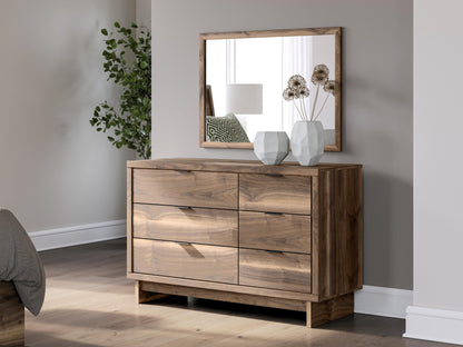 Chirason Twin Panel Bed with Storage, Dresser and Mirror
