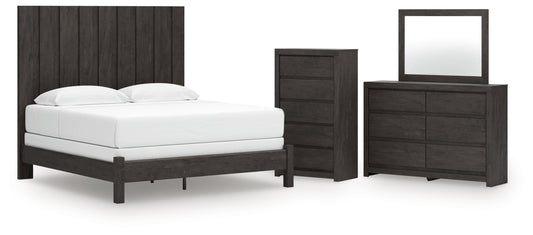 Fraluna King Panel Bed, Dresser, Mirror and Chest