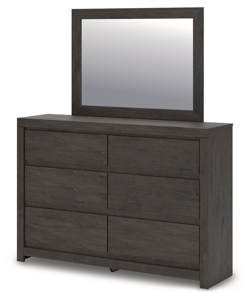 Fraluna King Panel Bed, Dresser, Mirror, Chest and Nightstand