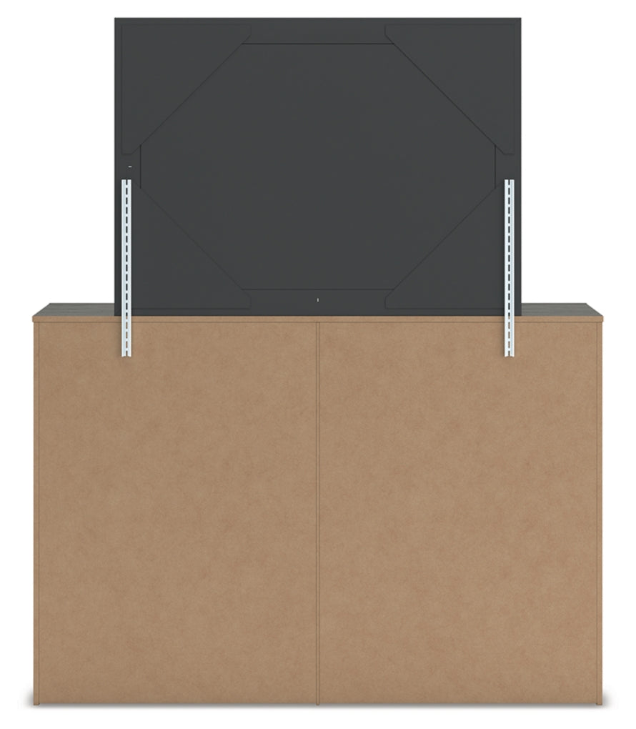 Fraluna King Panel Bed, Dresser, Mirror, Chest and Nightstand