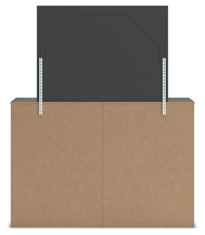 Fraluna King Panel Storage Bed, Dresser, Mirror, Chest and Nightstand