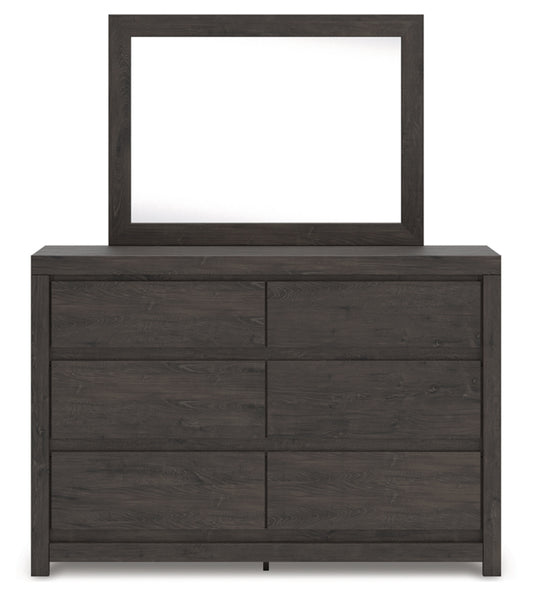 Fraluna King Panel Bed, Dresser, Mirror, Chest and Nightstand