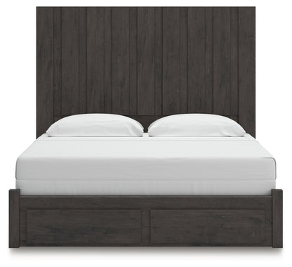 Fraluna King Panel Storage Bed, Dresser and Mirror