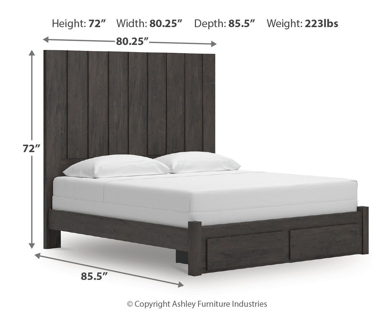 Parlayon King Panel Storage Bed