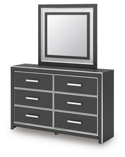 Zuraleus King Upholstered Panel Bed, Dresser, Mirror and Nightstand