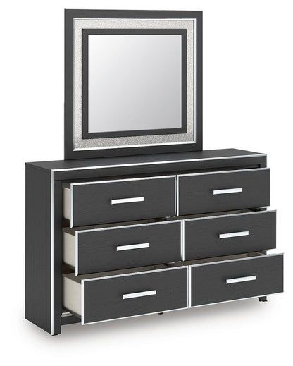 Zuraleus King Upholstered Panel Bed, Dresser, Mirror and Nightstand