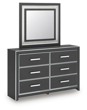 Zuraleus King Upholstered Panel Bed, Dresser, Mirror and Nightstand