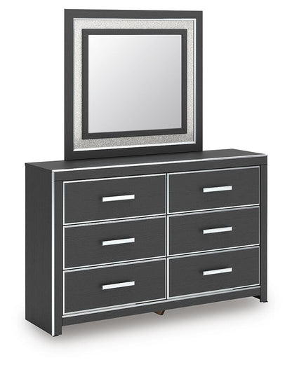 Zuraleus Queen Upholstered Panel Platform Bed, Dresser, Mirror and Nightstand