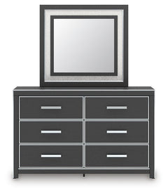 Zuraleus Queen Upholstered Panel Platform Bed, Dresser, Mirror and Nightstand