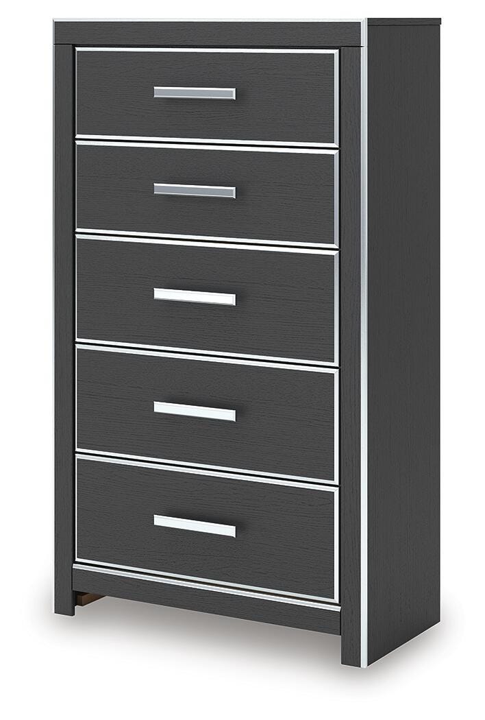 Birmonton King Upholstered Bed, 2 Chests and 2 Nightstands