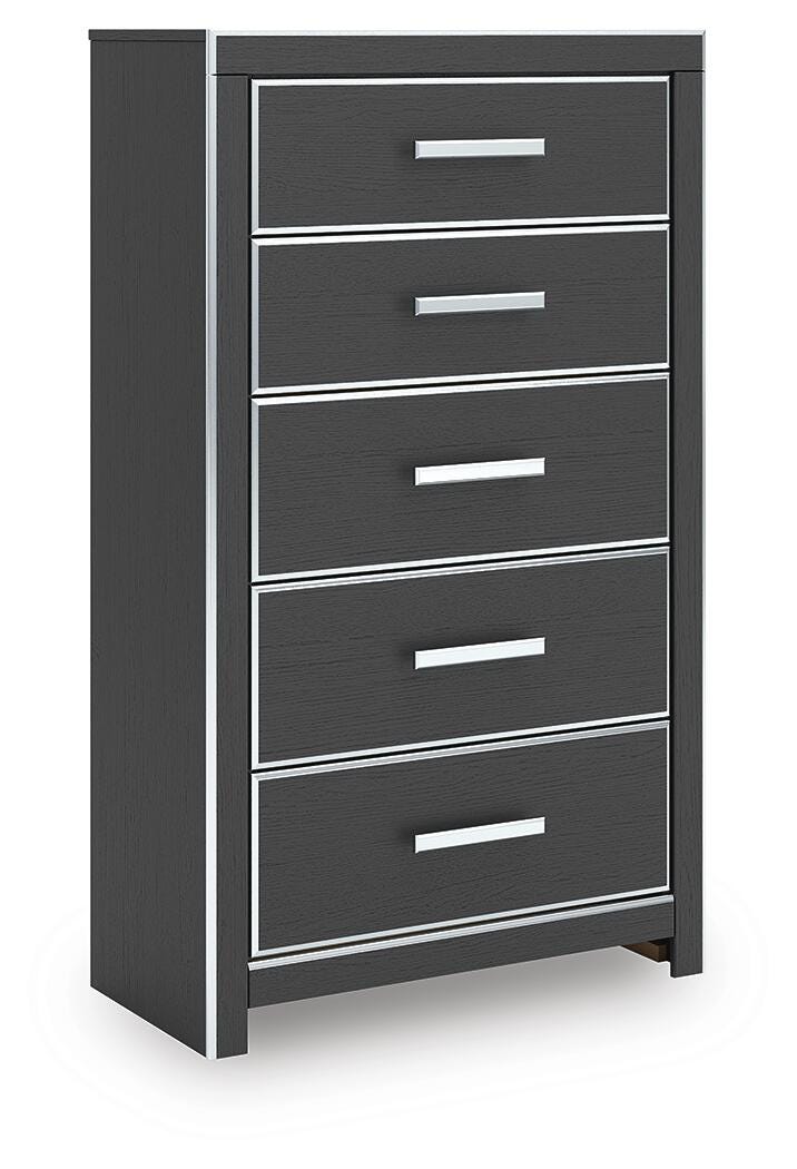 Birmonton King Upholstered Bed, 2 Chests and 2 Nightstands