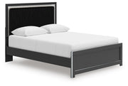 Zuraleus Queen Upholstered Panel Platform Bed, Dresser, Mirror and Nightstand