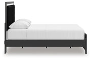 Zuraleus Queen Upholstered Panel Platform Bed, Dresser, Mirror and Nightstand