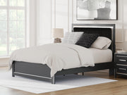Zuraleus Queen Upholstered Panel Platform Bed, Dresser, Mirror and Nightstand