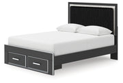 Birmonton Queen Upholstered Panel Storage Bed