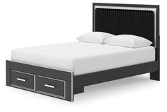 Birmonton Queen Upholstered Panel Storage Bed