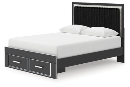 Birmonton Queen Upholstered Panel Storage Bed