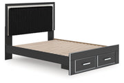 Birmonton Queen Upholstered Panel Storage Bed