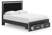 Birmonton Queen Upholstered Panel Storage Bed