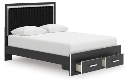 Birmonton Queen Upholstered Panel Storage Bed