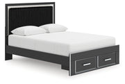 Birmonton Queen Upholstered Panel Storage Bed